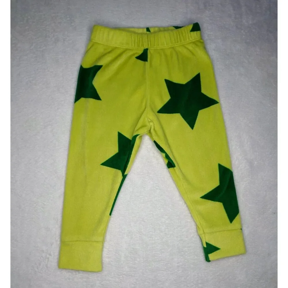 Cat & Jack 18M Star Print Pajama Set Yellow Green 2pc Toddler Boys/Girls